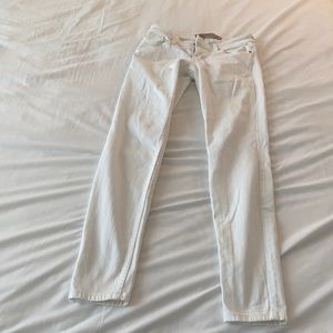 White low rise skinny jeans